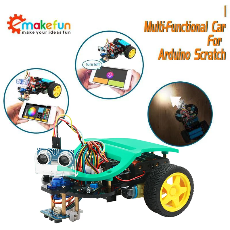 Умный робот автомобильный стартовый набор Стартер для Arduino R3 с обучающим
