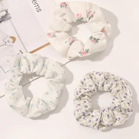 flower pattern fashion 1pcs cloth large intestine nice gift elastic hair bands ponytail holder for women hair accessories