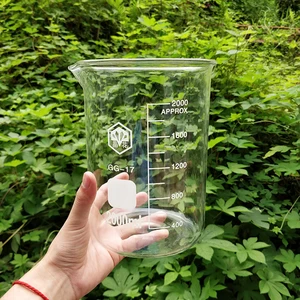 Мензурка низкой формы, емкость 2000 мл, внешний диаметр = 135 мм, высота = 192 мм, лабораторная Мензурка