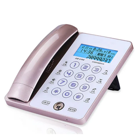 

Smart touch screen phone pink girl heart fashion creative cute landline personality home phone Touch Dial Corded Phone Telephone