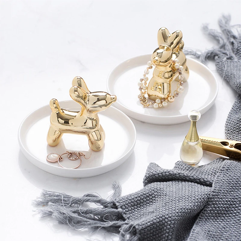 Скандинавский керамический кактус тарелка креативный роскошный шар собака