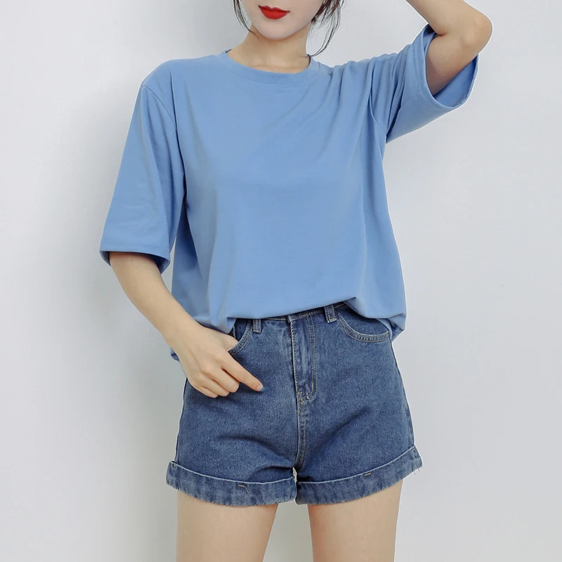 

2020 Women Shirt Fashion T-Shirt Khaki Tees short sleeve