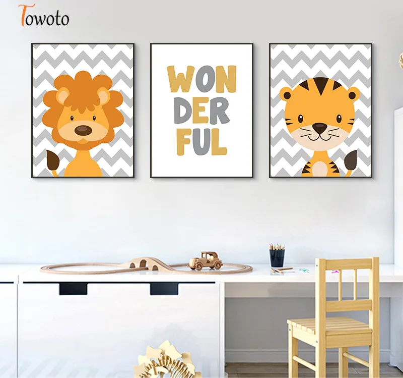 Мультфильм джунгли банные халаты в виде животных для маленьких Детские Картина