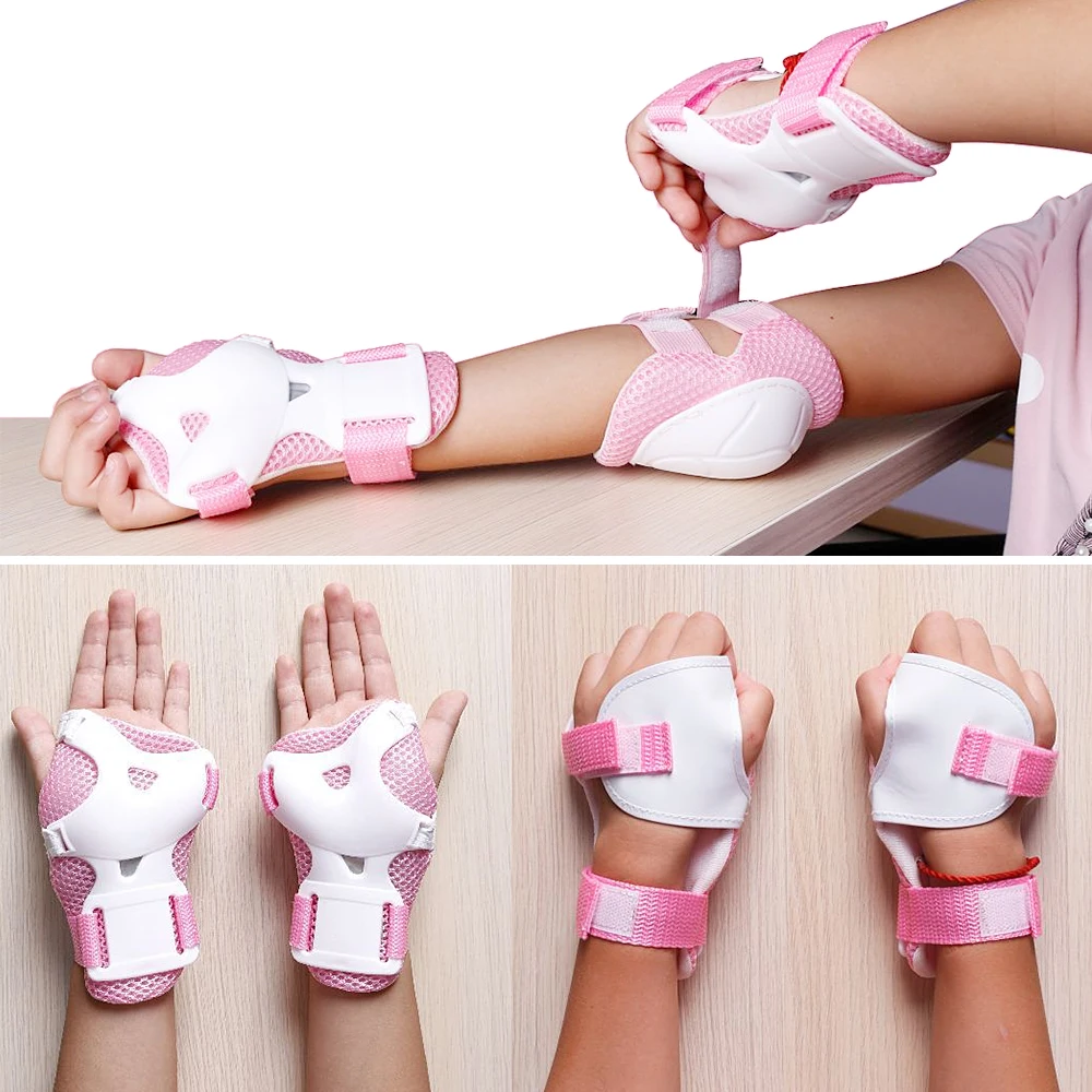 Детский лыжный набор шлемов 7 шт. защитное снаряжение Регулируемые Наколенники