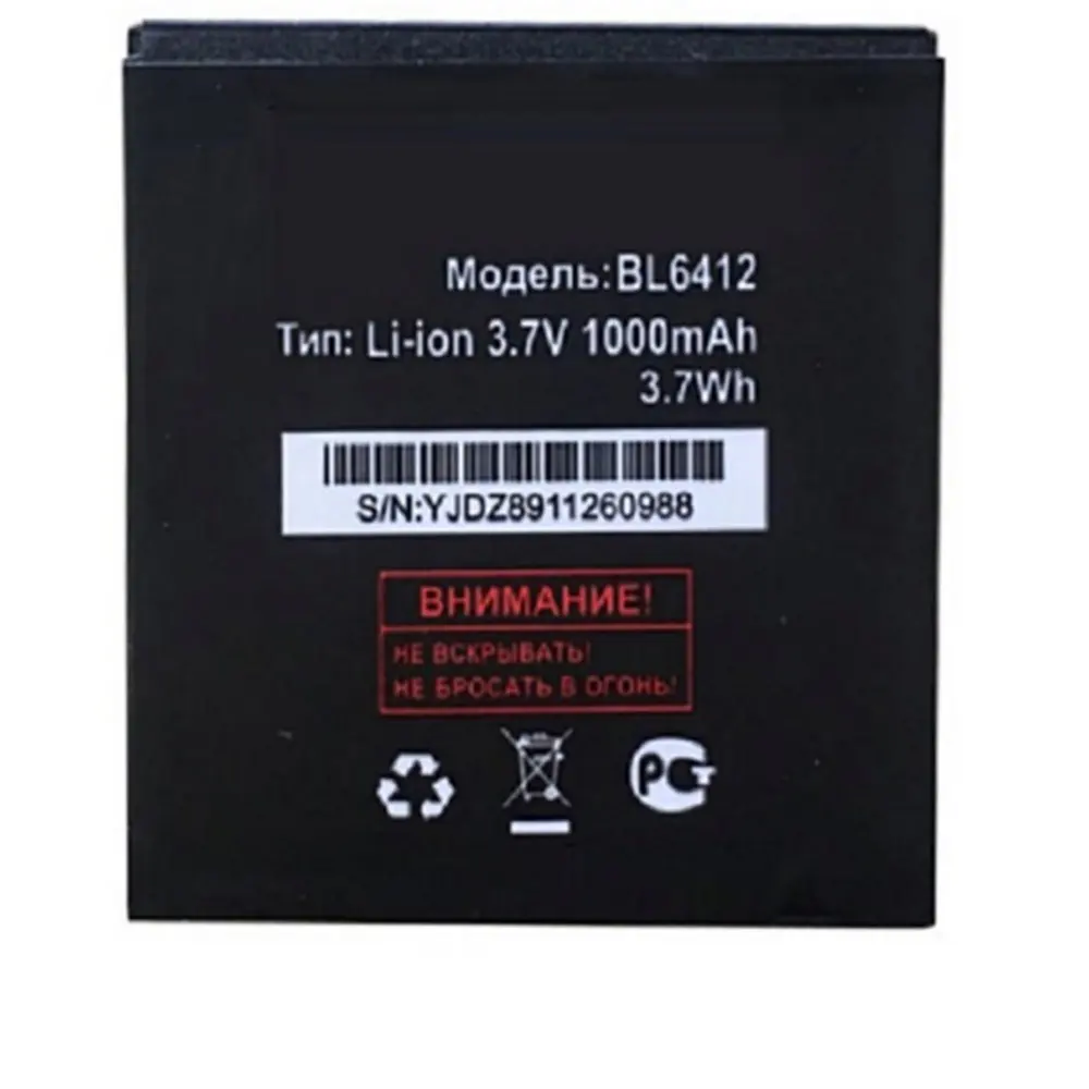 

Оригинальный размер, сменный аккумулятор 1000 мАч 3,7 в для FLY BL6412 IQ434 IQ 434 era nano 5, Фотоэлементы