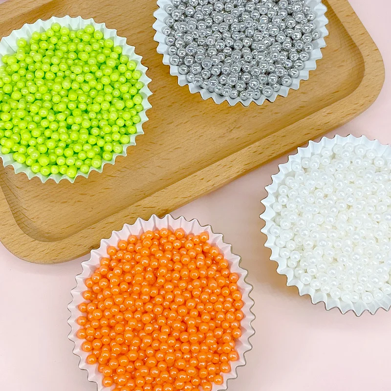 Разноцветные бусины 4 мм/15 г съедобный жемчуг сахарный шар помадка торт выпечка