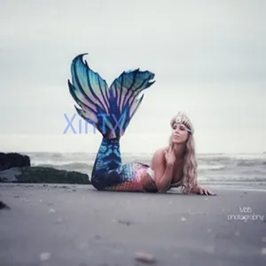 Женское платье для плавания с принтом в виде хвоста русалки