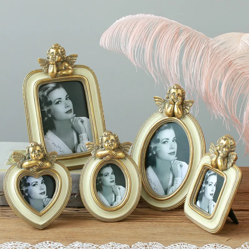 

Nordic Vintage Photo Frame Holder Ornament Display Gift Art Photo Frame Picture Friends Quadros Decorativos Home Decor DF50XK