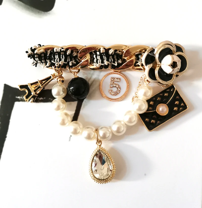 Дизайнерские Броши Cc для женщин Камелия Tassech цепочка булавки|Броши| |