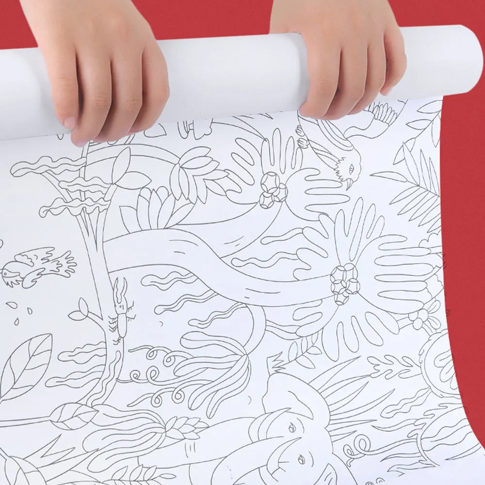 Детские игрушки для рисования 10 м большой цветной плакат детская мультяшная