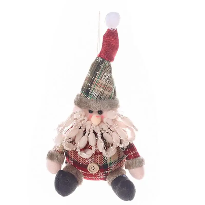 Santa Claus Милые Рождественские Подвески из ткани Санта-Клаус, лось, снеговик, кукла, Рождественская елка, фестиваль, украшение, подарок для детей, декоративные принадлежности - Цвет: Santa Claus