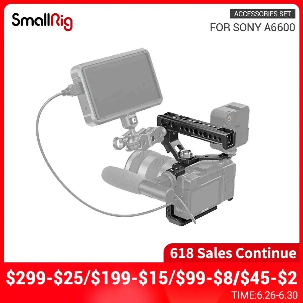 

SMALLRIG CAGE&ARRI LOCATING HANDLE KIT FOR SONY A6600 3151