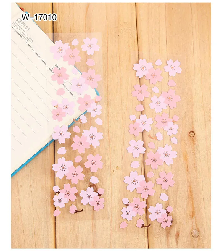 2 set Decorative Vintage Journal Diary Gold Paper Flower Plant Stickers Scrapbooking Flakes Stationery