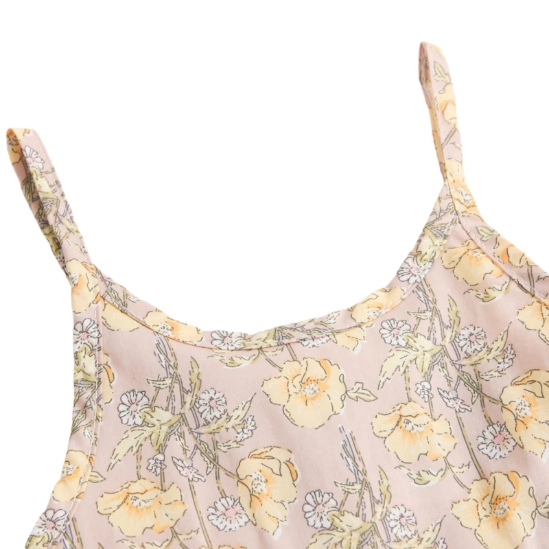 

2021 Infant Toddler Baby Girls Jumpsuit One-Piece Romper Outfit Summer Clothes Floral Halter Bodysuit 0-3Years New Style