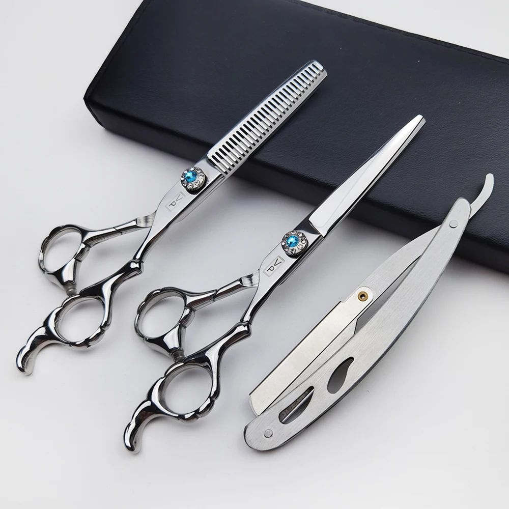 

6" Stainless Professional Grooming Scissors Straight Shears Thinning Scissors Barber shop thinning scissors hair scissors