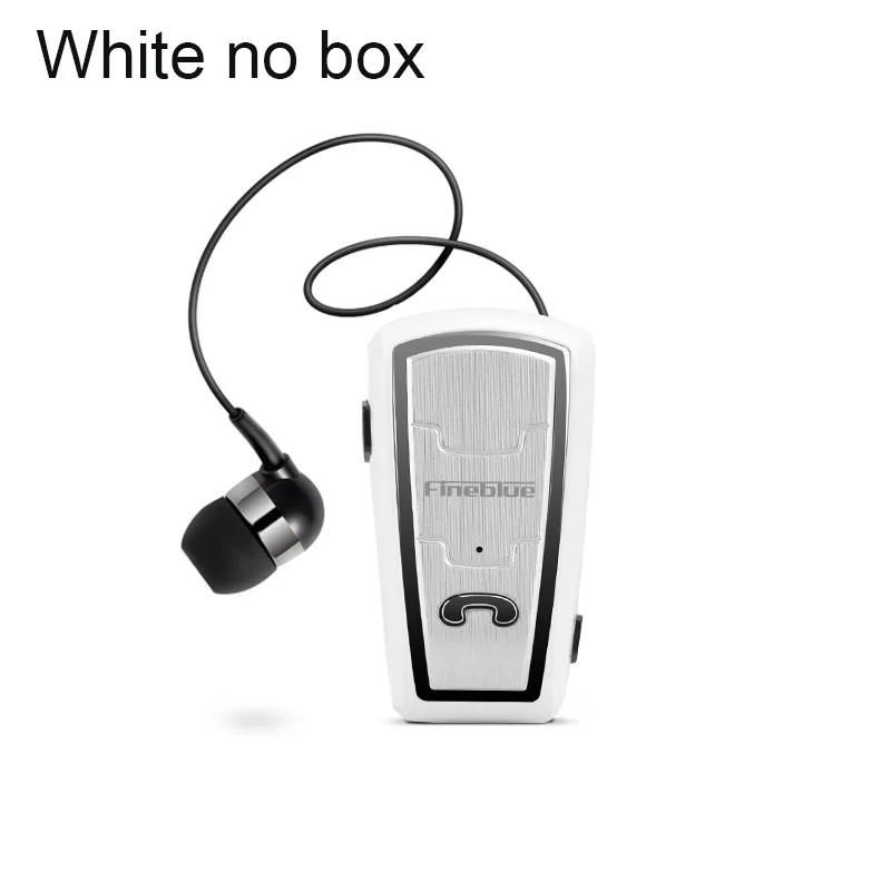 White no box Fineblue FQ208 Bluetooth наушники автомобильный бизнес стерео вытяжной наушник Шумоподавление для вызова музыки встречи - Цвет: White no box