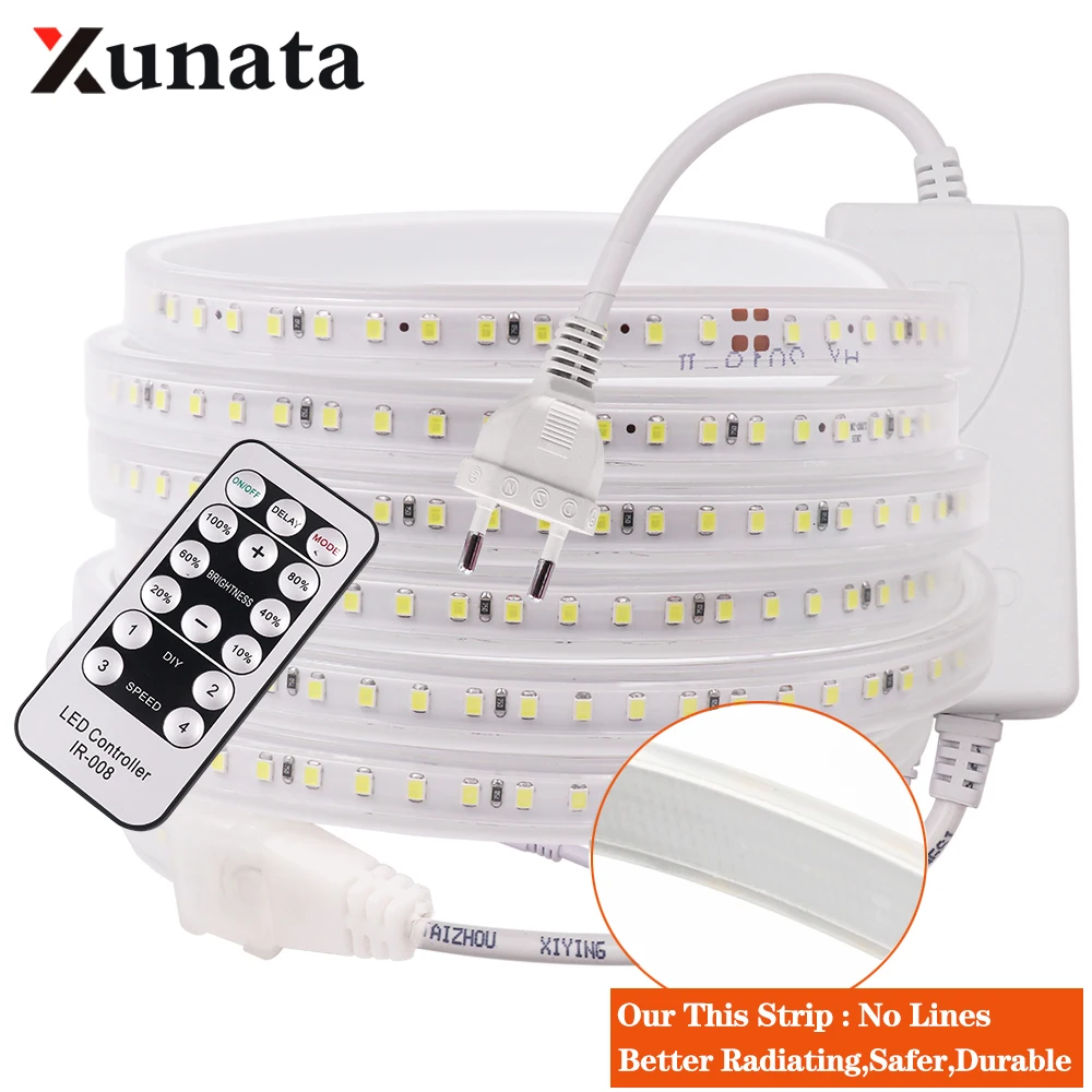 Диммируемая Светодиодная лента 220 В 2835 стабильная высокой безопасности 120