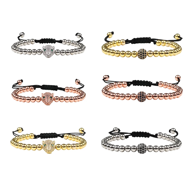 2019 новый дизайн леопардовая голова для мужчин и женщин браслет регулируемый с