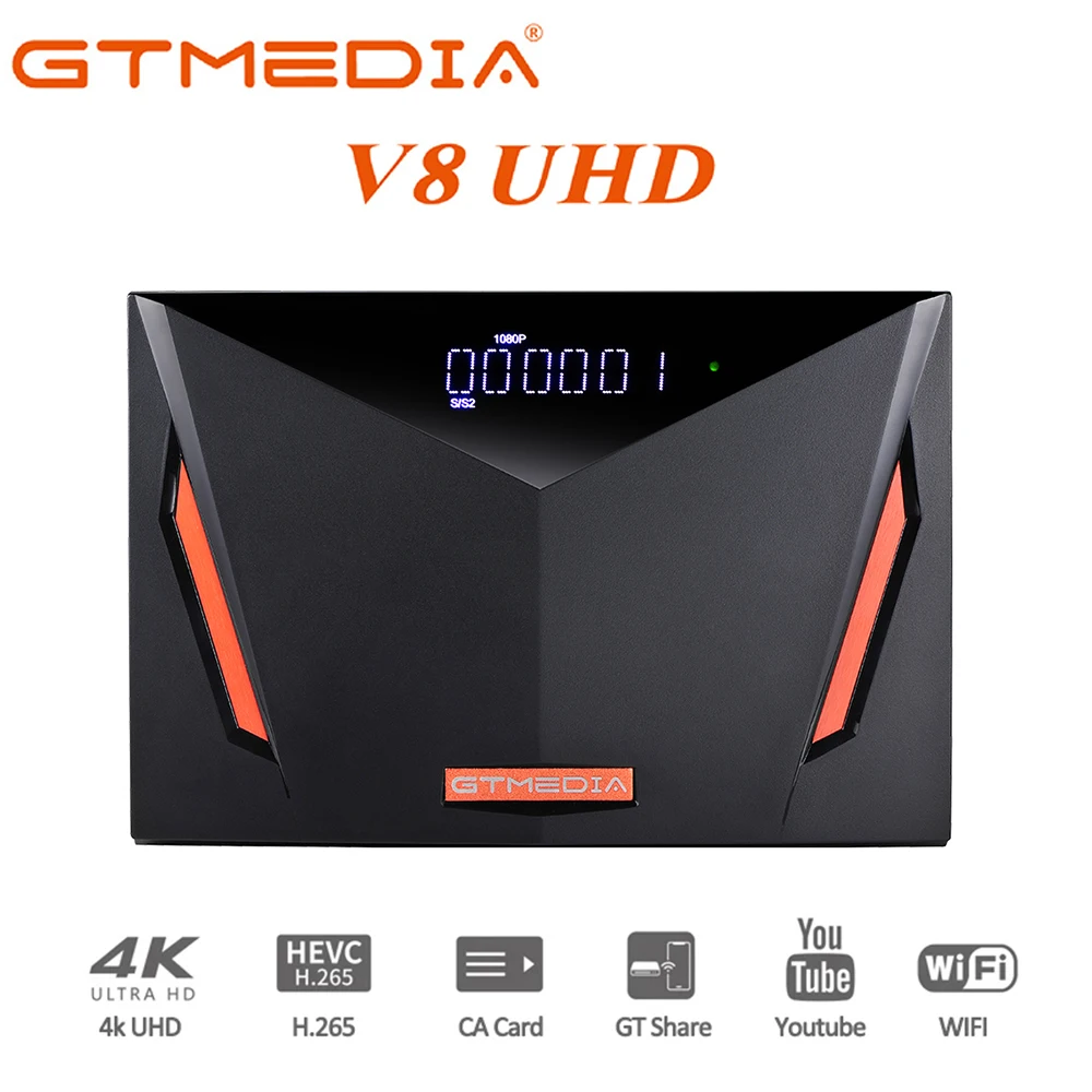 5 шт. спутниковый ТВ-приемник GTmedia V8 UHD 4K Ultra HD DVB-S2 T2 кабельный тюнер H.265 встроенный