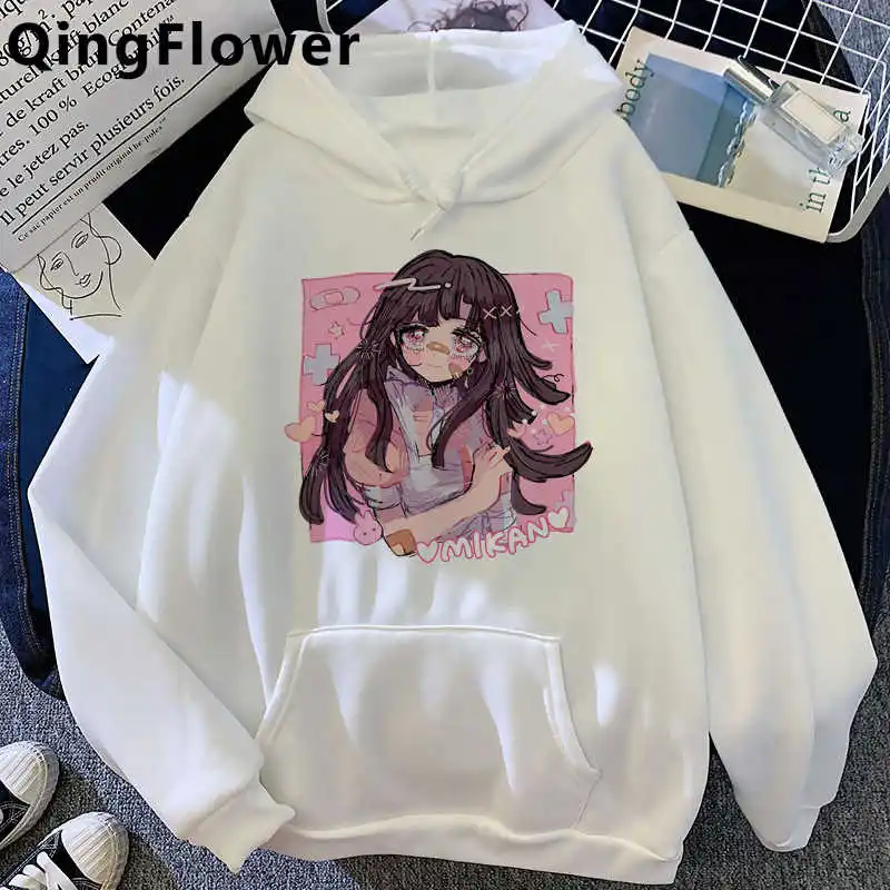 

Мужские толстовки Danganronpa Monokuma Mikan Tsumiki с принтом гранж Харадзюку Аниме Мужская толстовка с принтом