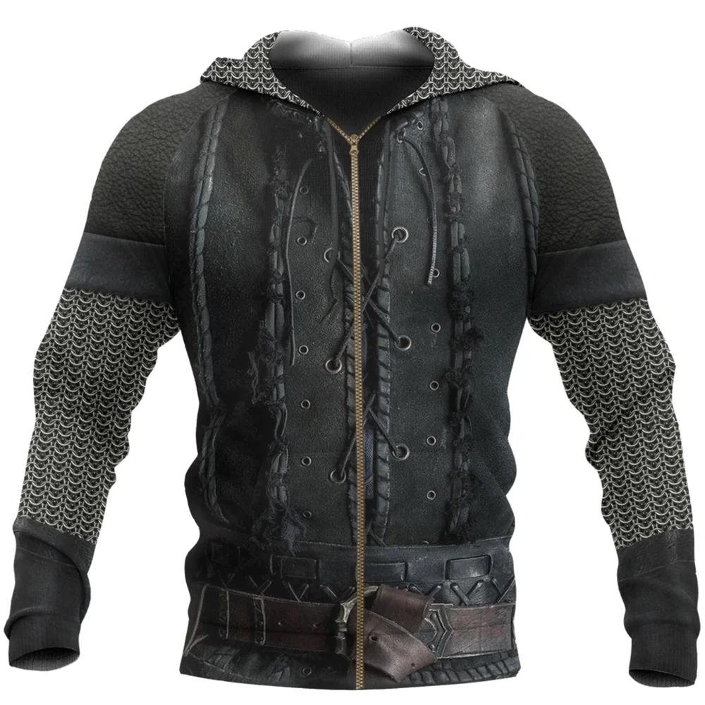 Мужская толстовка с 3D-принтом The Last Kingdom Warrior Chainmail Armor роскошная унисекс пуловер на