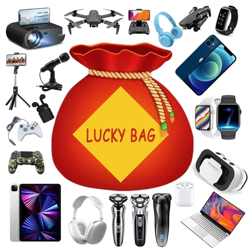 

New Lucky Mystery Boxes Random Different Electronic Products More High Quality Gift Most Popular Home Item Anything Possible!