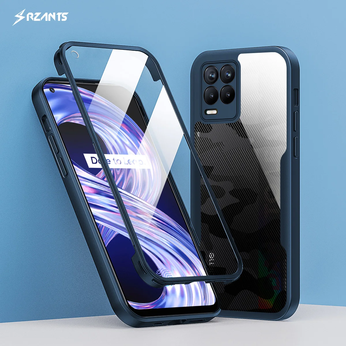 For OPPO Realme 8 Realme 8 Pro Case [360 Camouflage Bettle] Full Protection Cover Soft Transparent Shockproof Phone Casing