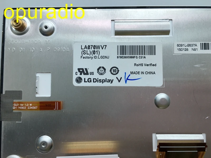 Бесплатная DHL 7 дюймов ЖК-дисплей дисплей LA070WV7-SL01 LA070WV7 (SL) (01) с конденсатор