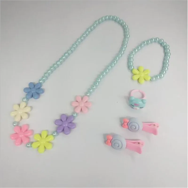 Модный детский комплект украшений с жемчугом Вечерние украшения для девочек