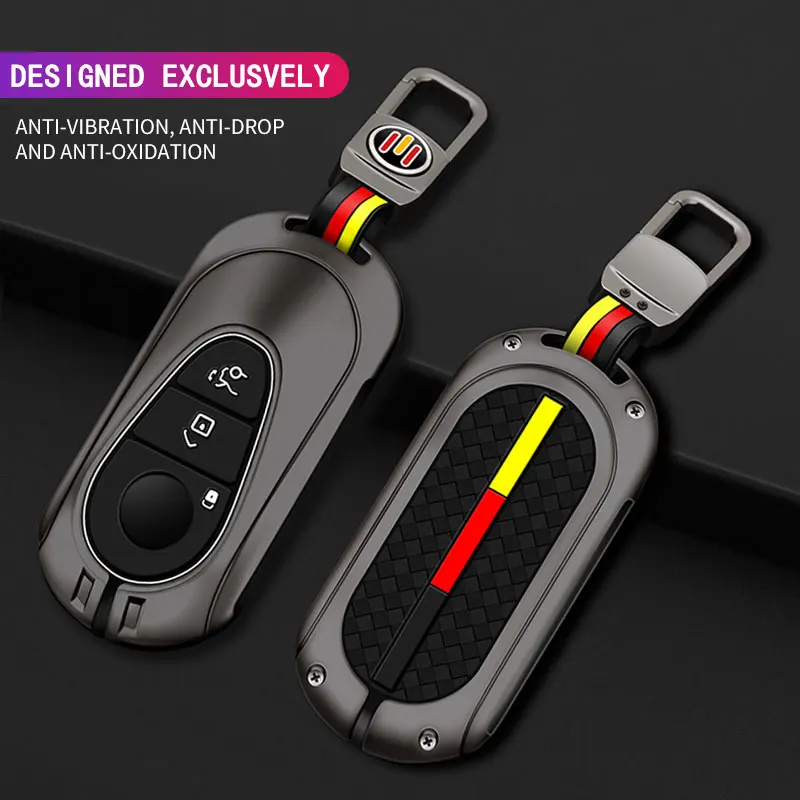 

Car Key Cover Bag Key Chain Case For Mercedes Benz A B C S Class CLS CLA GL R SLK AMG Remote Holder Aluminum Alloy Accessories