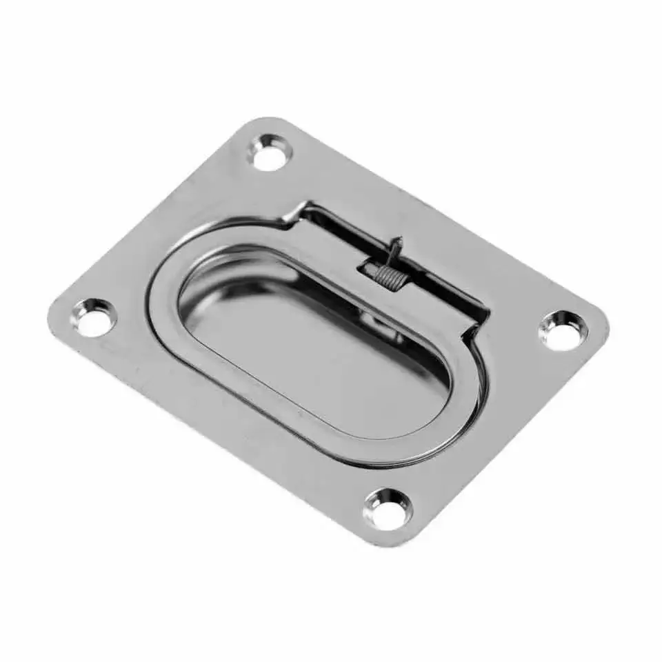 Boat Recessed Hatch Spring Loaded Pull Handle Marine Locker Flush Lifting Ring Stainless Steel Deck Part |