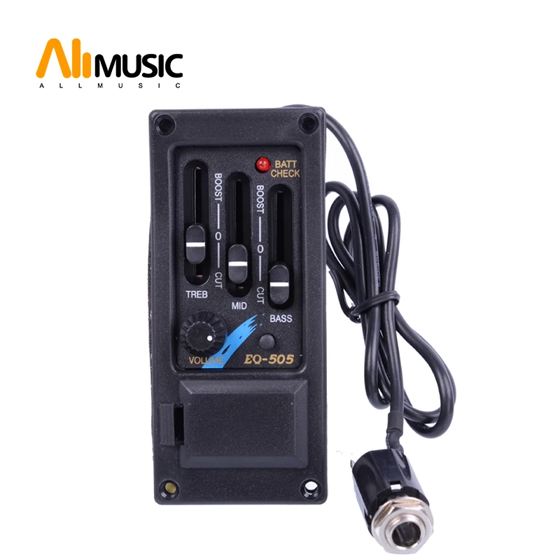 

3 Band Left Guitar Left Hand EQ Preamp Pickup Piezo For Acoustic Guitar EQ-505