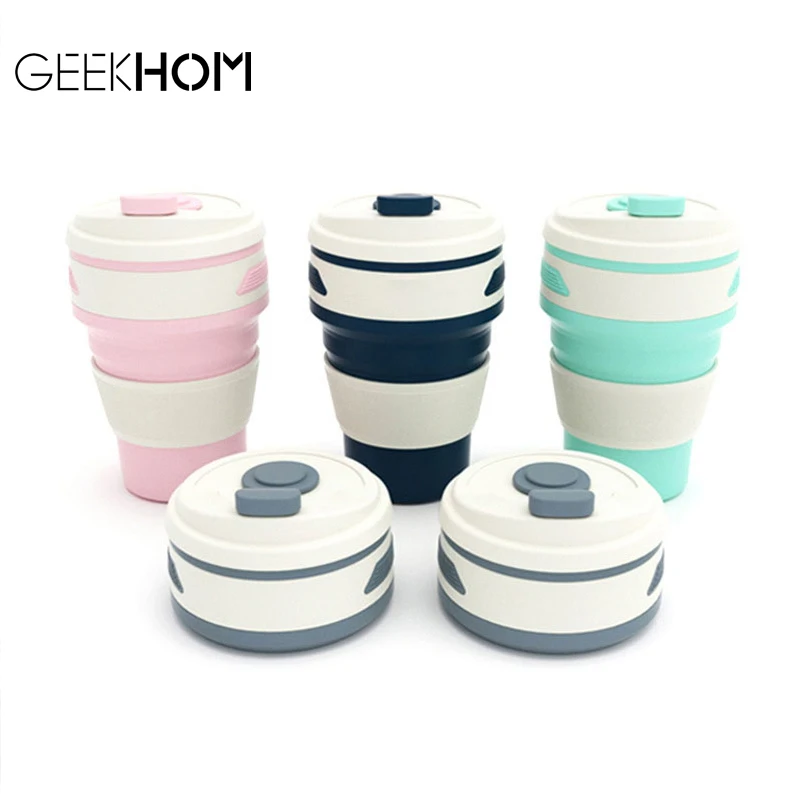 Кофейные кружки телескопическая складная силиконовая чашка для питья