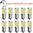 50 шт. светодиодный льные светодиодные фары 5630 * 33SMD 1157 BAY15D 1156 BAU15S Автомобильные дневные ходовые огни T20 7443 T25 3157 мотоциклетные фонари 6000 В белый k