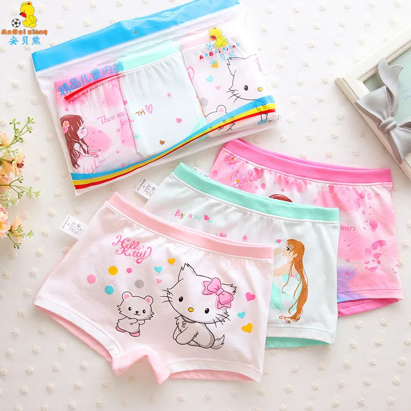 3 шт./партия 2018 г. Новые модные детские трусики трусы для девочек детское нижнее