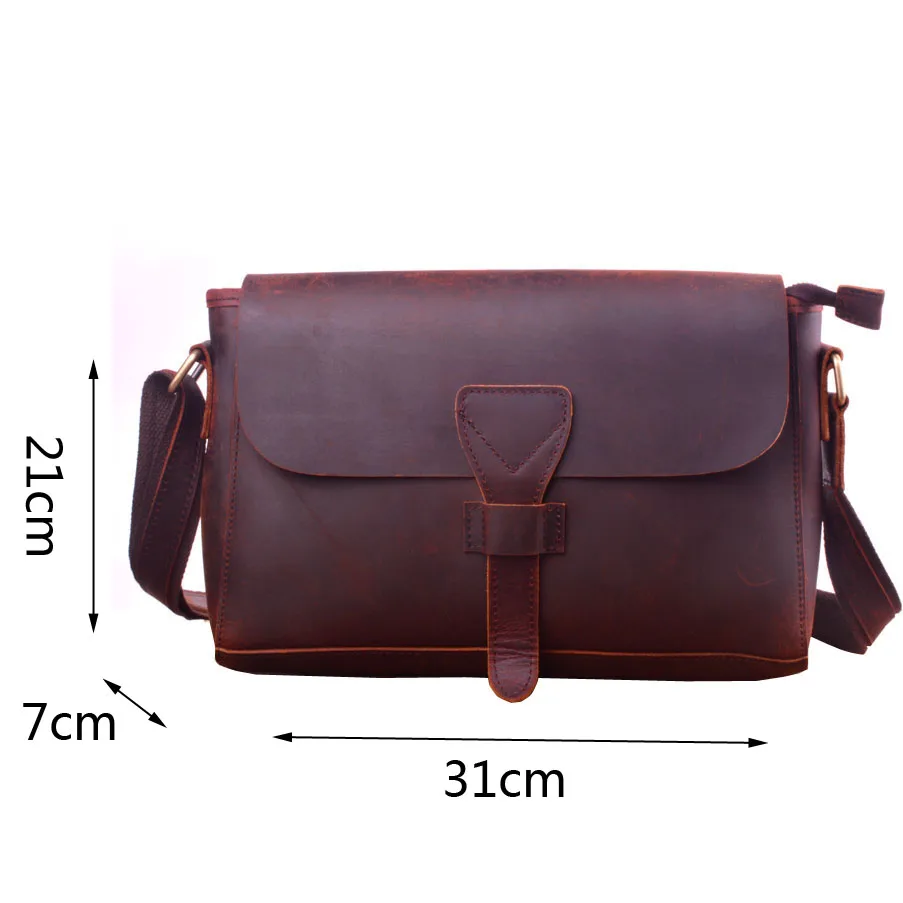 

AETOO Vintage mad horse leather shoulder bag, handmade head layer psoriasis bag, leather postman bag