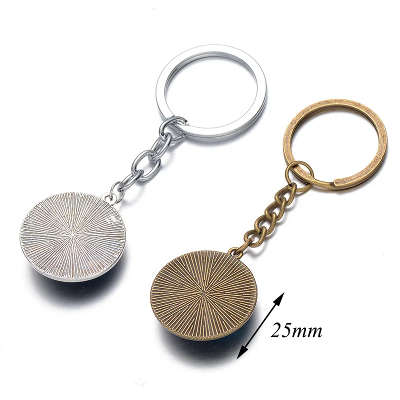 

Video Game Handle Keychain Art Photo Glass Dome Couple Key Chain Creative Keyring for Boyfriend Metal Holder Trinket Men Gift