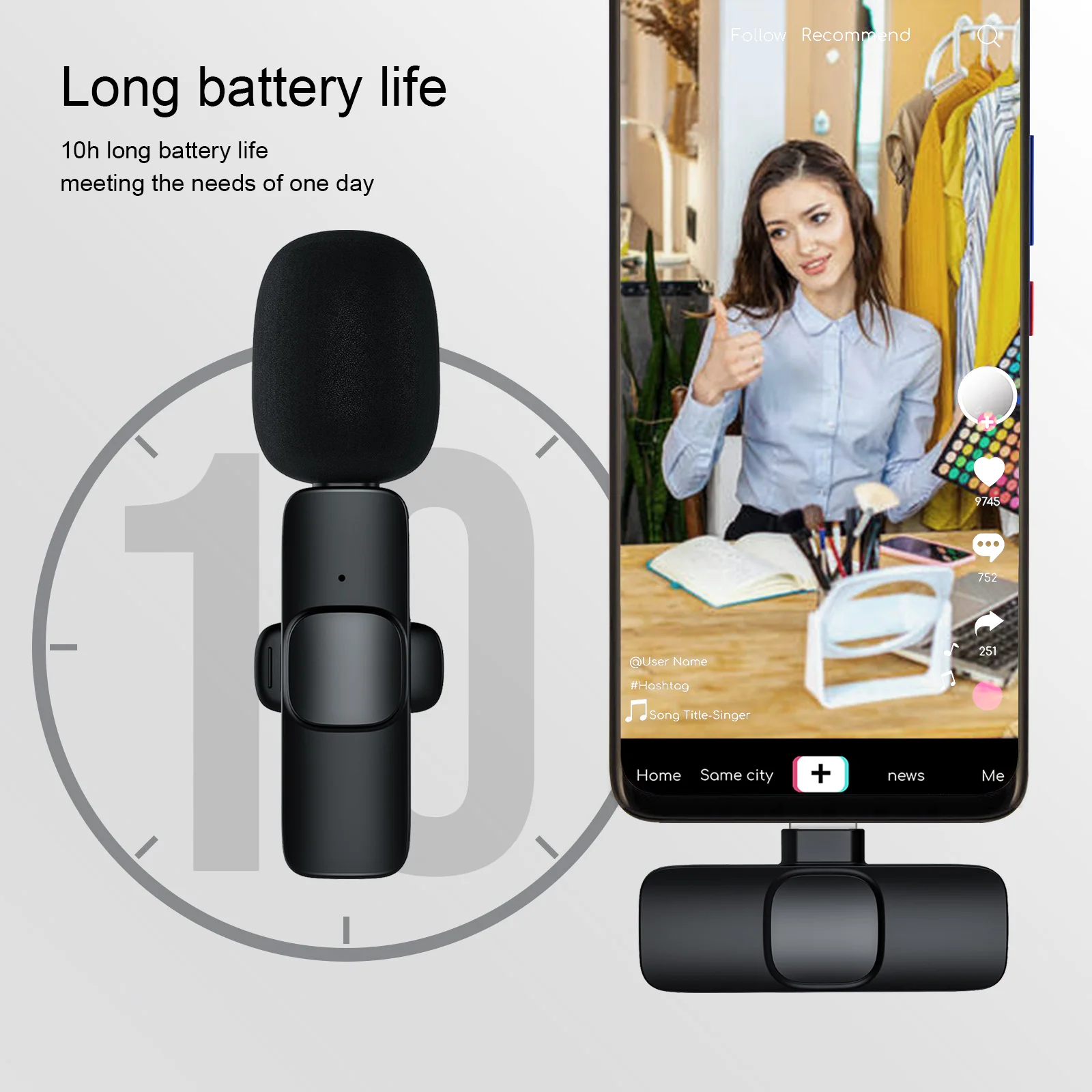 Фото Wireless Lavalier Microphone Portable Audio Video Recording Mini Mic For iPhone Android Facebook Youtube Live Broadcast Gaming Мобильные Wireless Lavalier Microphone Portable Audio Video Recording Mini Mic For iPhone Android Facebook Youtube Live Broadcast Gaming Мобильные