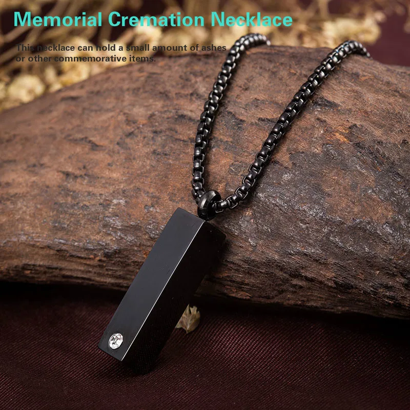 Ожерелье женское из нержавеющей стали с кулоном урна для праха кремации