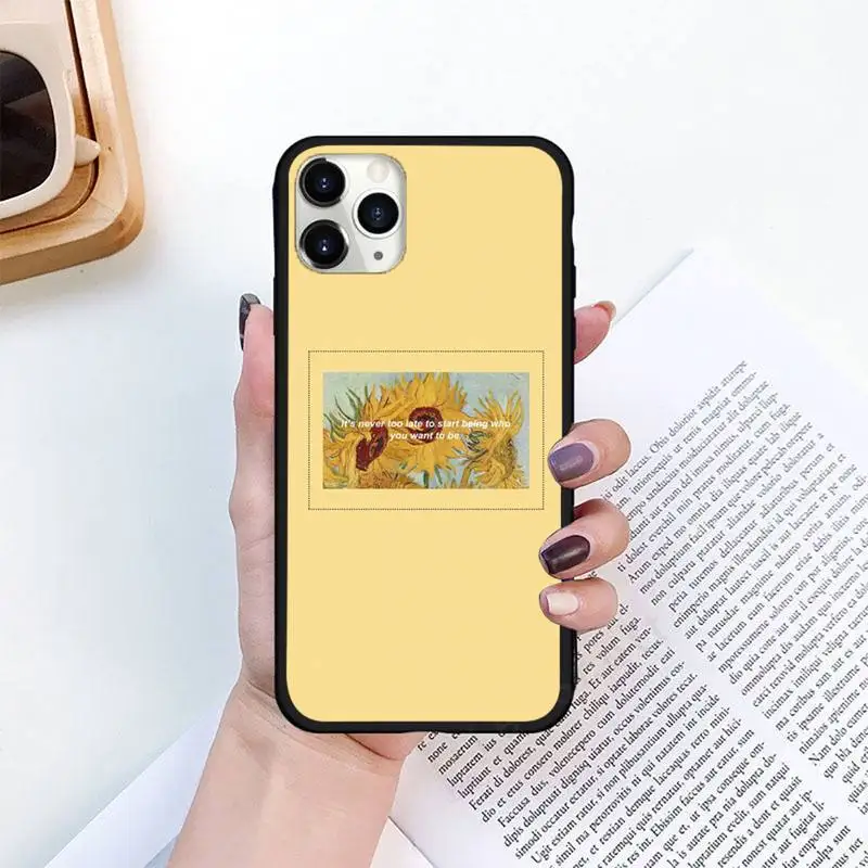 

Yellow flower Small daisy sunflowe Phone Case for iPhone 11 12 pro XS MAX 8 7 6 6S Plus X 5S SE 2020 XR mini