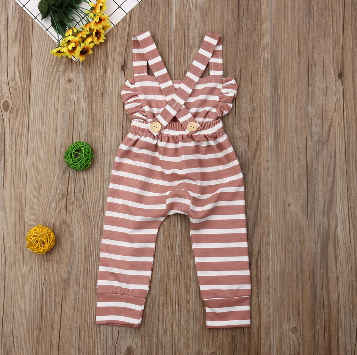 Citgeett/Летняя Одежда для новорожденных девочек Комбинезоны в полоску Комбинезон