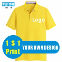 custom men and women casual high quality polo shirt logo summer embroidery design brand text picture polo shirt logo westcool