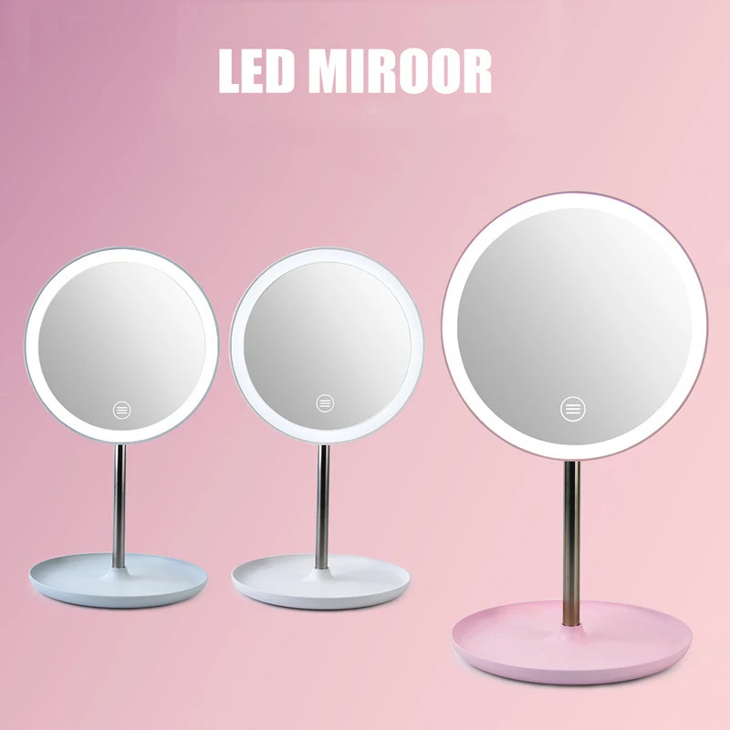 Настольный складной красота туалетный светильник Зеркало для нанесения макияжа