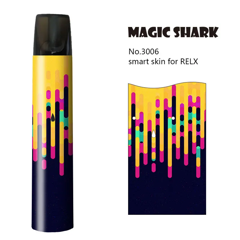 

Magic Shark New Fashion Abstract Natural Act Simple Style Film Case Cover Sticker for Relx E-cigarette Protector for Relx