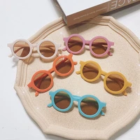 hkna 2022 children sunglasses for girls round sunglasses for kids cute personality baby anti uv sun glasses girls boy wholesale