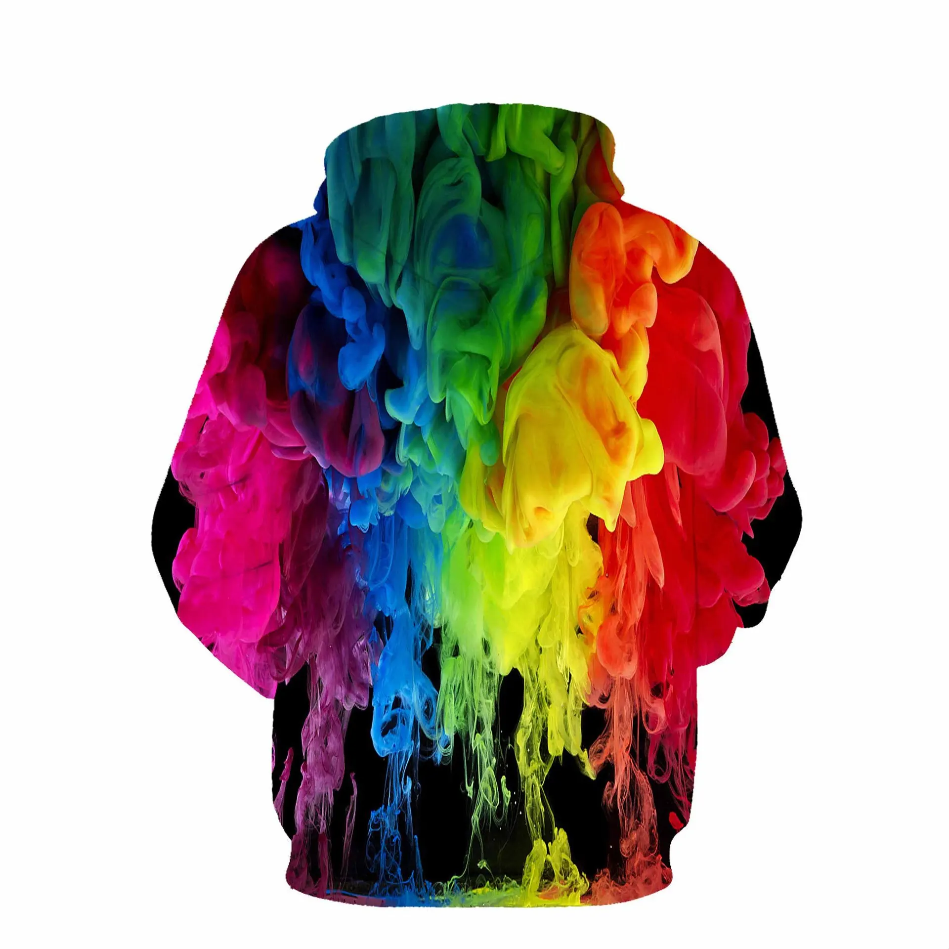

Women Aesthetic Grunge Hoodie Color Paint Abstract Hoodies Men Long Sleeve O Neck Sweatshirt Smoke Print Pullover Kids Tops 2021
