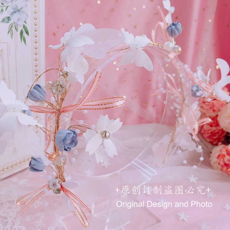 Повязка на голову с жемчужинами и бабочками для волос | Тематическая одежда