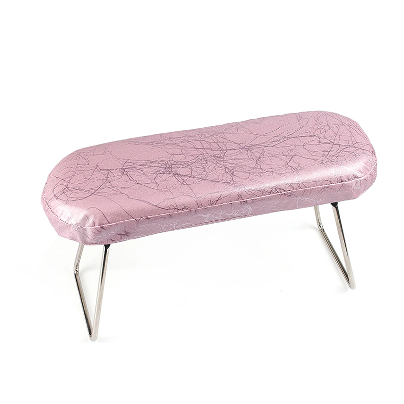 

Pink Nail Art Leather Hand Pillow With Stand Wrist Support Hand Holder Use With Nail Lamp For Nail Art Salon Manicure Tools