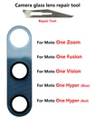 10 шт.лот, новинка для Moto One Zoom Hyper Fusion Vision задняя камера, стеклянный объектив с клеем