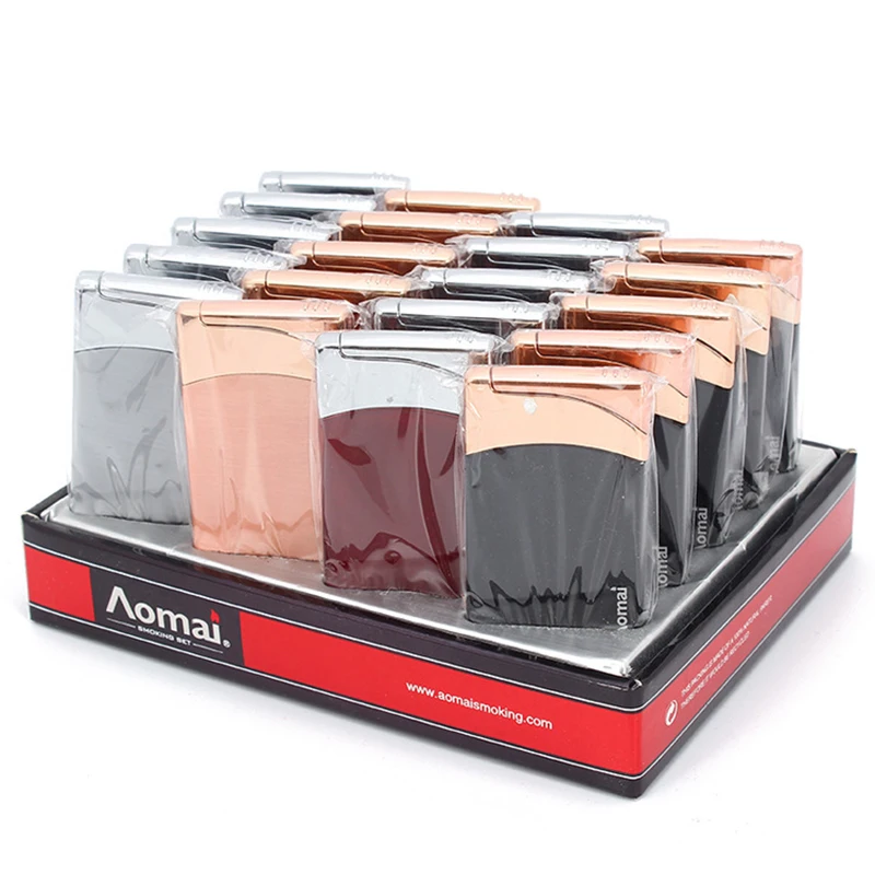 Металлическая ультратонкая струйная зажигалка турбо Бутановая Зажигалка для